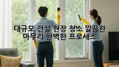 대규모 건설 현장 청소: 깔끔한 마무리, 완벽한 프로세스!