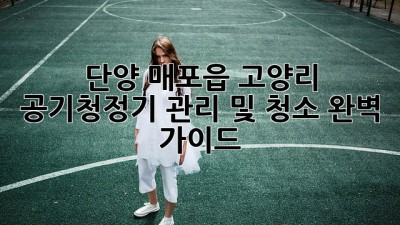 단양 매포읍 고양리 공기청정기 관리 및 청소 완벽 가이드 ✨
