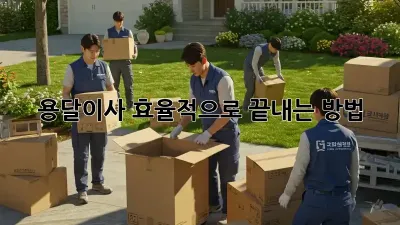 용달이사 효율적으로 끝내는 방법